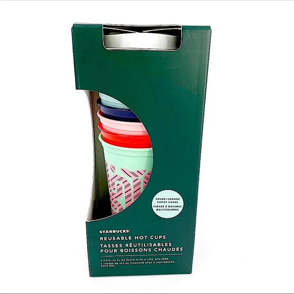 Starbucks Limited Edition Hot Cup Set with 6 cups/lids-New In Box! - Picture 1 of 5
